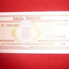 Bancnota 5 Ruble noi 2000 ,BIELORUSIA ,cal.NC