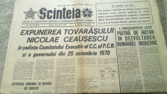 ziarul scanteia 1 decembrie 1970 (52 de ani de la unire ) foto