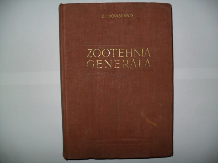 Zootehnia generala- E.I. Borisenko