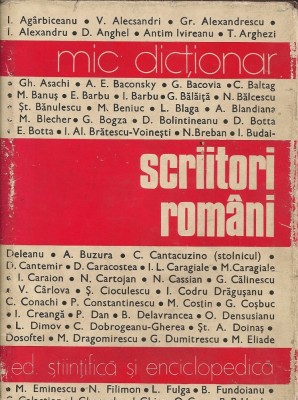 Mircea Zaciu ( coord. ) - Scriitori romani ( mic dictionar ) foto