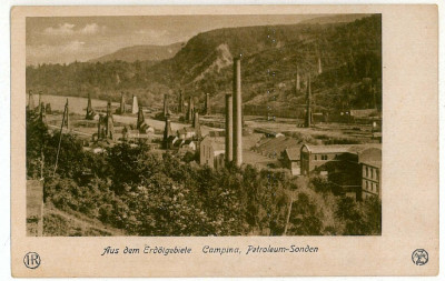 2647 - CAMPINA, Prahova, Oil wells - old postcard - unused foto