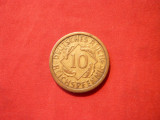 10 Pfenigi ,1925,Germania ,litera A,bronz ,st. Buna , d=2cm.