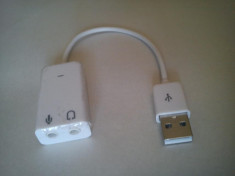 placi sunet placa sunet placa audio placa de sunet USB 3D externa Conexiune USB pentru orice sistem de operare Sound Card Adapter foto
