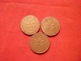 Set 1 Pf Germania 1950 literele J ,D ,G , bronz