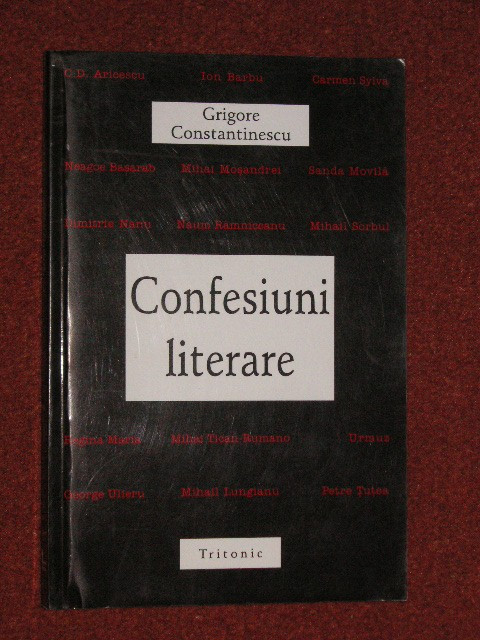 Grigore Constantinescu - Confesiuni literare