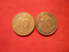 Set -10 Pfenigi 1949 litere:F si G ,RFG ,bronz ,cal.Buna ,d=2,1