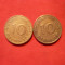 Set -10 Pfenigi 1949 litere:F si G ,RFG ,bronz ,cal.Buna ,d=2,1