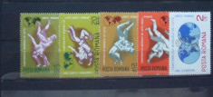 ROMANIA 1967 - SPORT. C. M. DE LUPTE GRECO-ROMANE, serie nestampilata, B18 foto