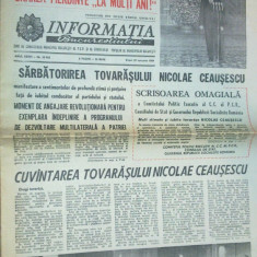 informatia bucurestiului 27 ianuarie 1989-sarbatorirea tovarasului n. ceausescu