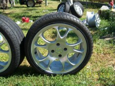 set jante aliaj 4x108 merg pe ford, peugeot, citroen, r17 cu cauciucuri 215 40r17 foto
