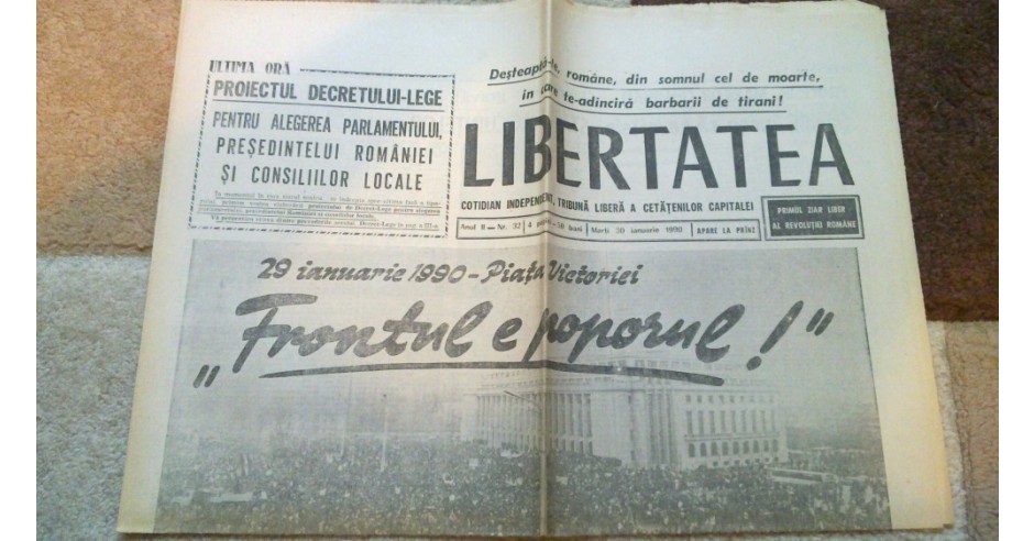 Ziarul libertatea 30 ianuarie 1990 | Okazii.ro