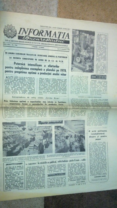 ziarul informatia bucurestiului 2 octombrie 1978
