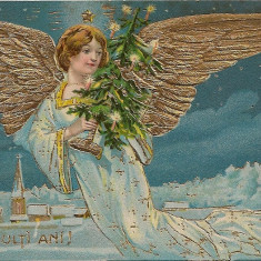 Carte postala - Felicitare, La multi ani - 1908