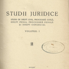 N.Georgean / STUDII JURIDICE - studii de drept civil,procedura civila,drept penal,procedura penala si drept comercial (editie 1926