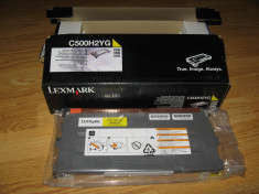 Cartus laser toner original Lexmark C500 X500 Yellow foto