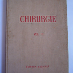 CHIRURGIE VOL 3 , ANUL 1956 , ARE 627 PAGINI , FORMAT MARE ,COPERTI CARTONATE