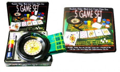 Cazino - 5 in 1 ruleta ,zaruri,poker, blackjack,poker cu zaruri distractie/fun Ideala pentru Cadou ! foto