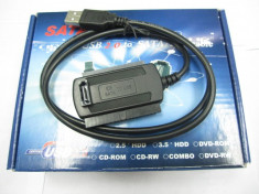 Adaptor Profesional SATA/IDE USB pt orice tip de hard si unitate optica IDE sau SATA adaptor extern ! foto