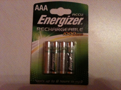 Energizer AAA HR 03 ACCU Recharger 1000 mAh ,, noua &amp;#039;&amp;#039; foto