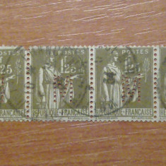 4 timbre perforate in bloc de 4 franta