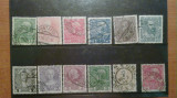 Lot 12 timbre austria 1908 stampilate, Germania, Stampilat