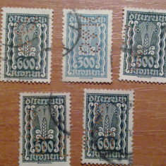 lot 5 timbre austria perforate
