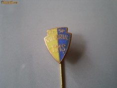 insigna scoala sportiva viitorul timisoara timis banat hobby de colectie fan sport RSR