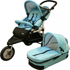 Carucior 2in1 Bambino World, 3 roti, albastru, cel mai bun pret!!! foto