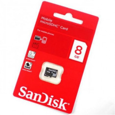 Card de memorie microSDHC Card SanDisk 8GB nou sigilat la cel mai bun pret!! foto