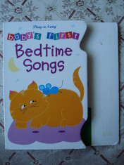 Carte copii cartonata Bedtime Songs cantece de leagan story ilustrata foto