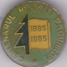 Insigna aniversara 1885-1985 Centenarul Revistei Padurilor