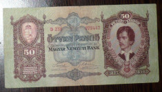 UNGARIA 1932 - BANCNOTA 50 PENGO VF foto