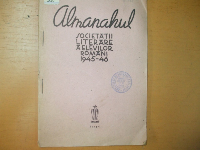 Almanahul societatii literare a elevilor romani 1945-1946 Varset 1947 Timoc 017