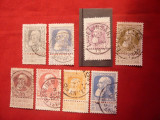 Serie 75 Ani Regatul Belgiei 1905 ,7+1 val. stamp.