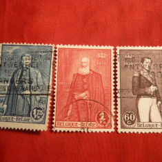 Serie 100 Ani Regat Belgia 1930 Belgia ,3 val. stamp.