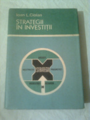 STRATEGII IN INVESTITII ~ IOAN L. CIOLAN foto