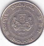 Moneda Singapore 10 Centi 1989 - KM#51 VF