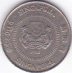 Moneda Singapore 10 Centi 1988 - KM#51 VF