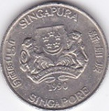 Moneda Singapore 20 Centi 1990 - KM#52 VF