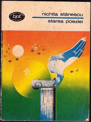 Nichita Stanescu, Starea poeziei, 1975 editura Minerva 420 pagini foto
