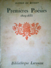 Premieres Poesies 1829-1835 - ALFRED DE MUSSET foto