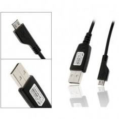 CABLU DE DATE SAMSUNG Monte ORIGINAL NOU CULOARE NEAGRA MUFA microUSB SI CABLU INCARCARE PENTRU INCARCATOR foto