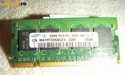 Memorie Ram Laptop DDR2 pc2-4200S-444-12-c3 512MB Samsung foto