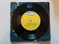Disc vinil vinyl pick-up MIC ELECTRECORD Roxana Matei Teodor Cosma Torero Cha Cha Sucu Sucu Samba de Rojas Quando Tu Me Queras 1962 EDC 278 rar vechi foto