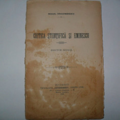 MIHAIL DRAGOMIRESCU - Critica stiintifica si Eminescu { 1906 }