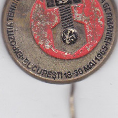 Insigna Expozitia Tehnica a Republicii Federale a Germaniei 1965 mai 18-30 Bucuresti