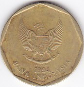 Moneda Indonezia 100 Rupii 1994 - KM#53 VF foto