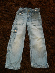 Pantaloni denim/blugi pentru copii, marca H&amp;amp;amp;amp;M, marimea 104 cm, 3- 4 ani, LICHIDARE DE STOC! foto