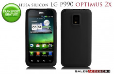 HUSA LG OPTIMUS 2X P990 SILICON NEAGRA - TRANSPORT GRATUIT POSTA RO! foto