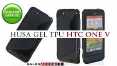 HUSA HTC ONE V SILICON GEL TPU S-LINE NEAGRA - TRANSPORT GRATUIT! foto